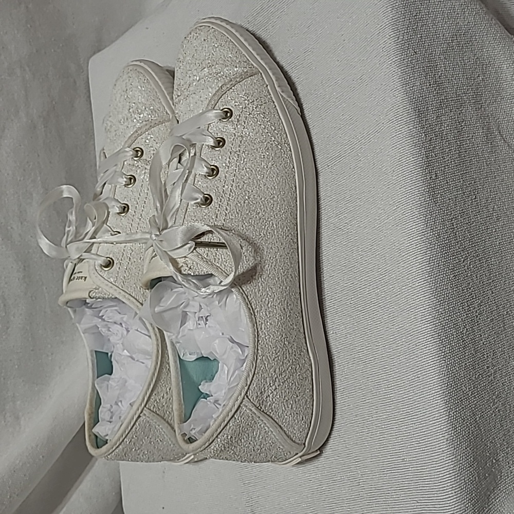 Kate Spade Trista Glitter Textile Sneakers Size 9.5 - Picture 3 of 14